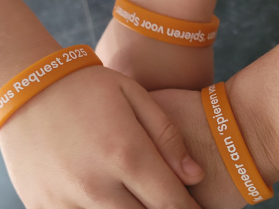 siliconen armbandjes ; ik doneer aan spieren voor spieren