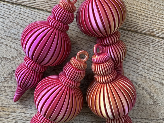 3D geprinte kerstballen van Pip!