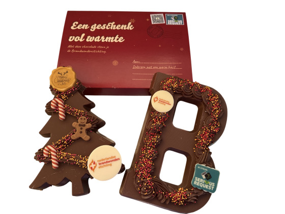 Chocoladeletter actie 2026 voor de Brandwonden stichting